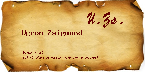 Ugron Zsigmond névjegykártya
