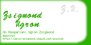 zsigmond ugron business card